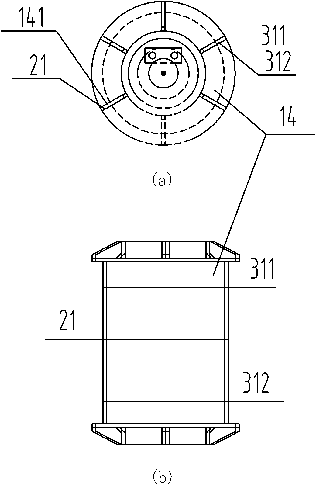 Split twin-well pumping unit