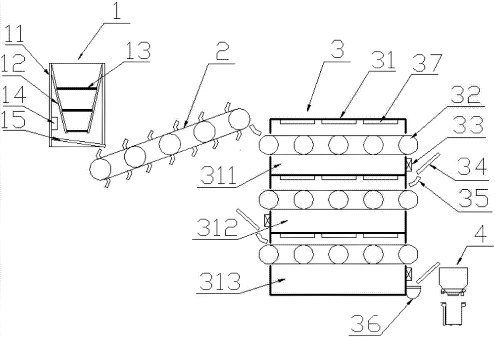 Paddy drying and screening device