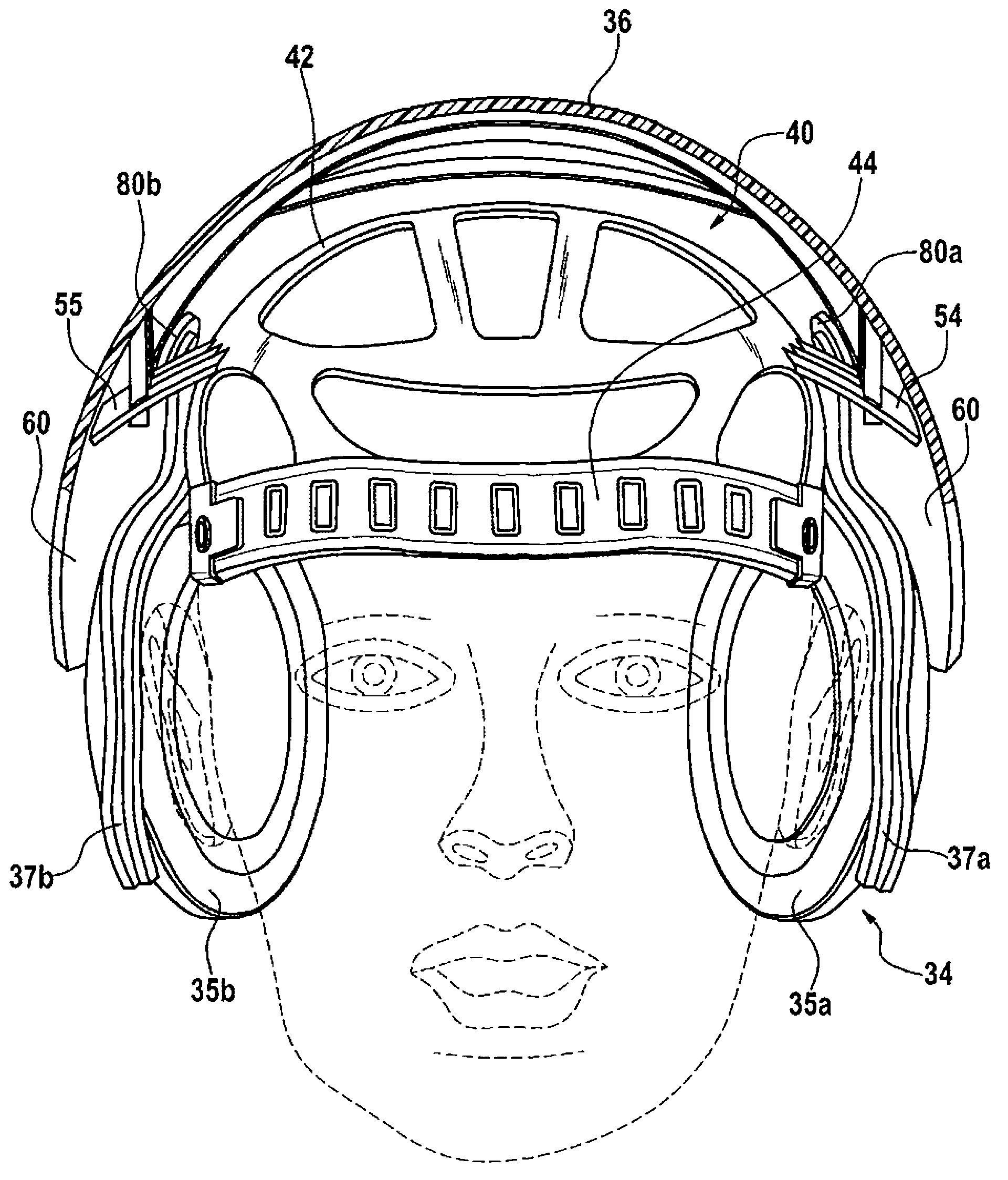 Ear defenders for fastening to a protective helmet, in particular for forestry workers