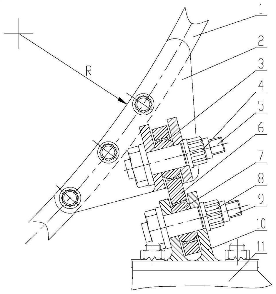 Suspension structure between aero-engine and external accessory case