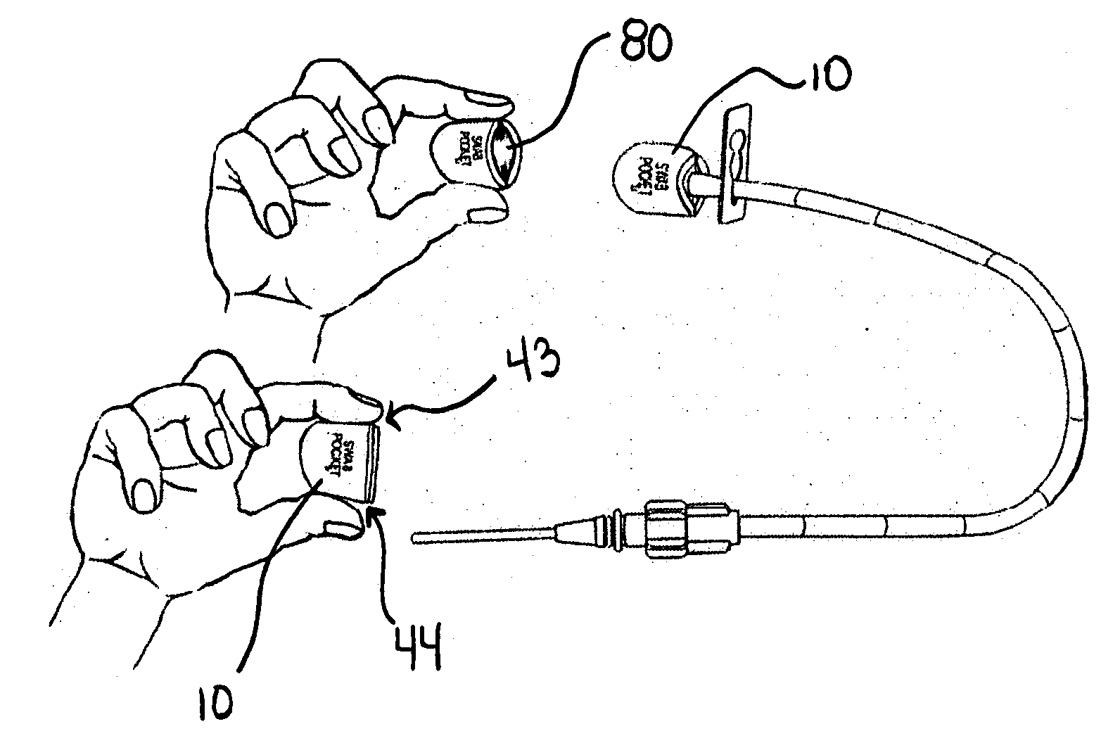 Luer valve disinfectant swab-pouch