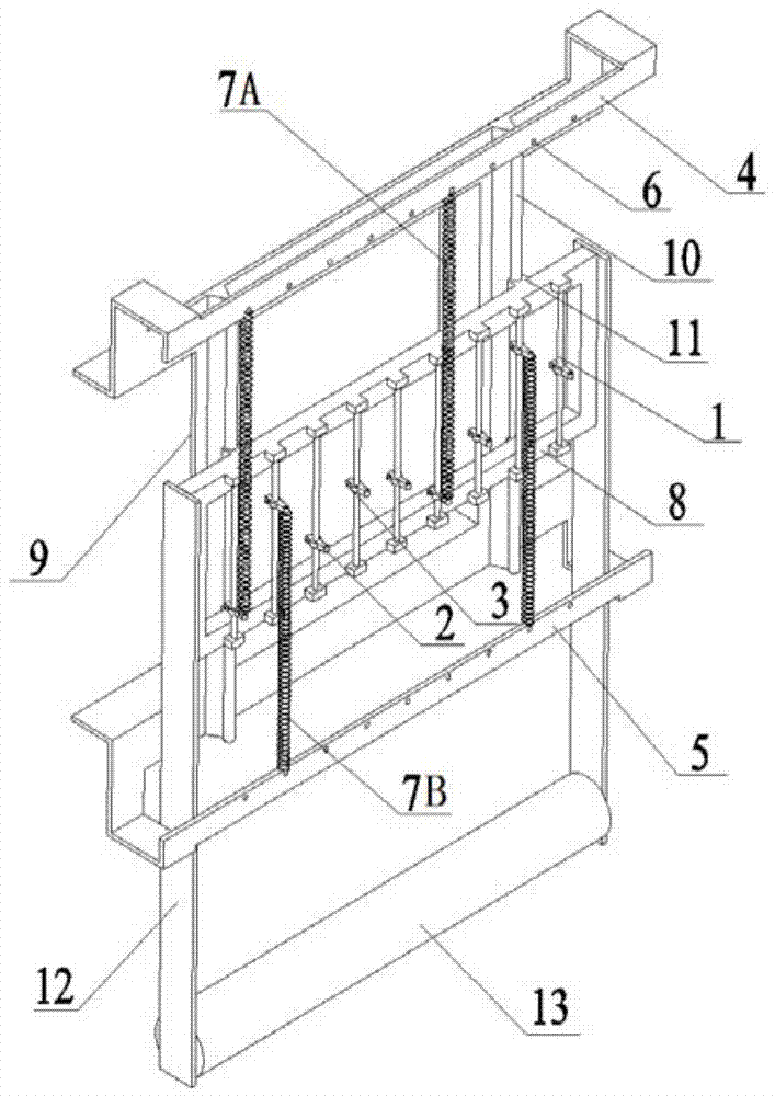 Rigidity change device and method applicable to vortex-induced vibration testing system