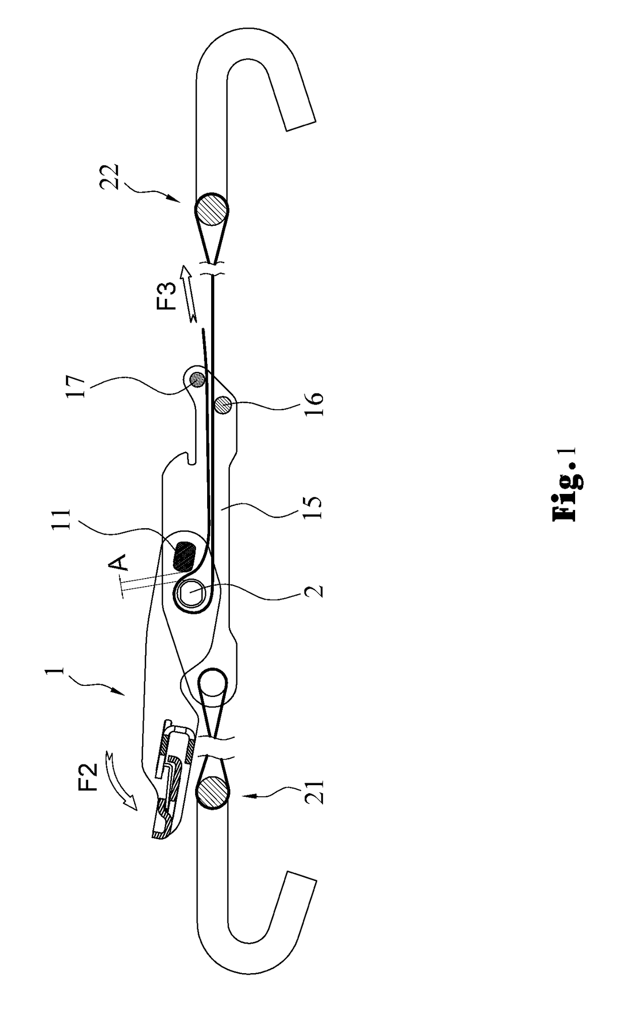 Anti-slip safety tensioning device for automobile