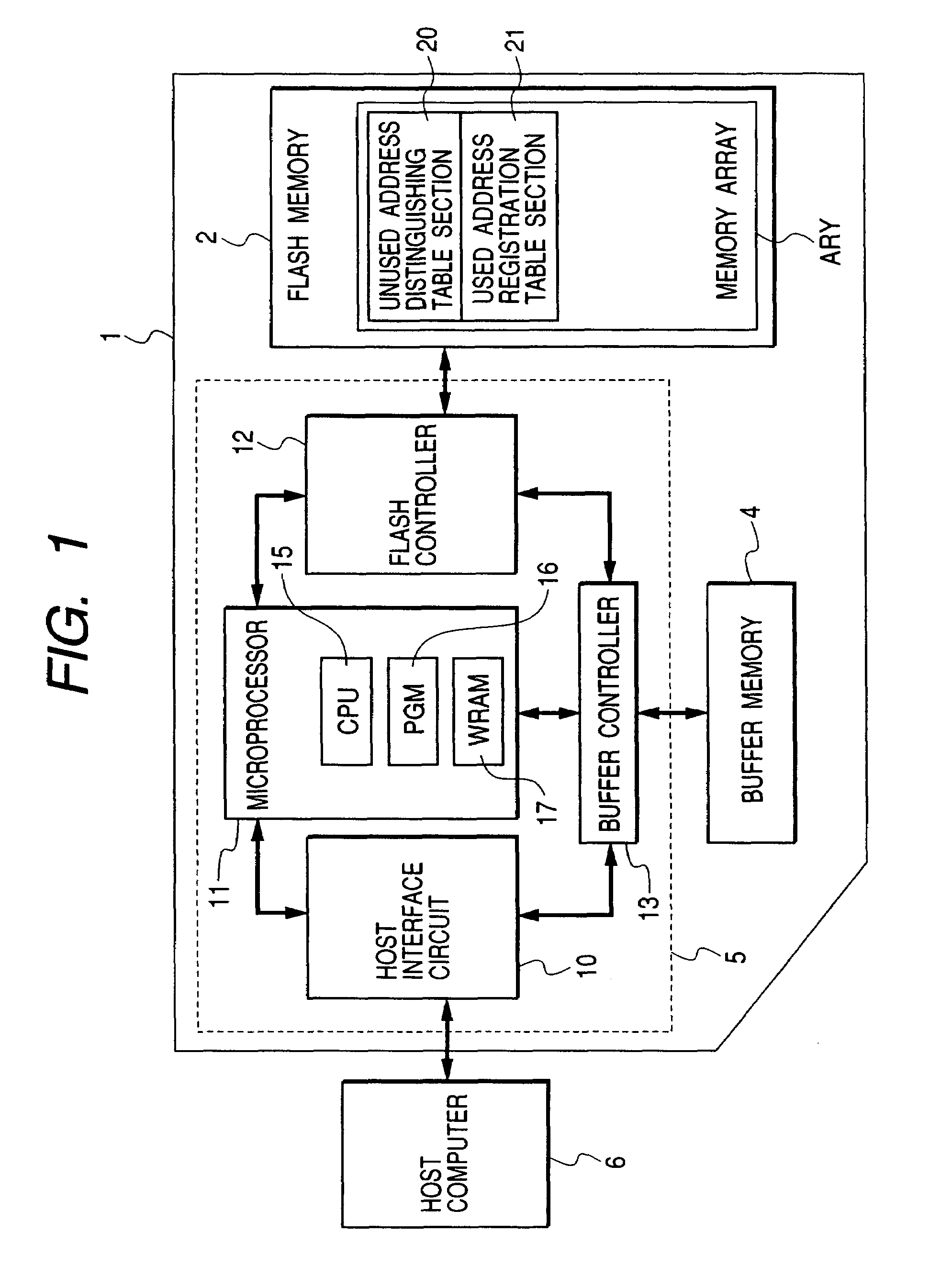 Nonvolatile memory wear leveling by data replacement processing