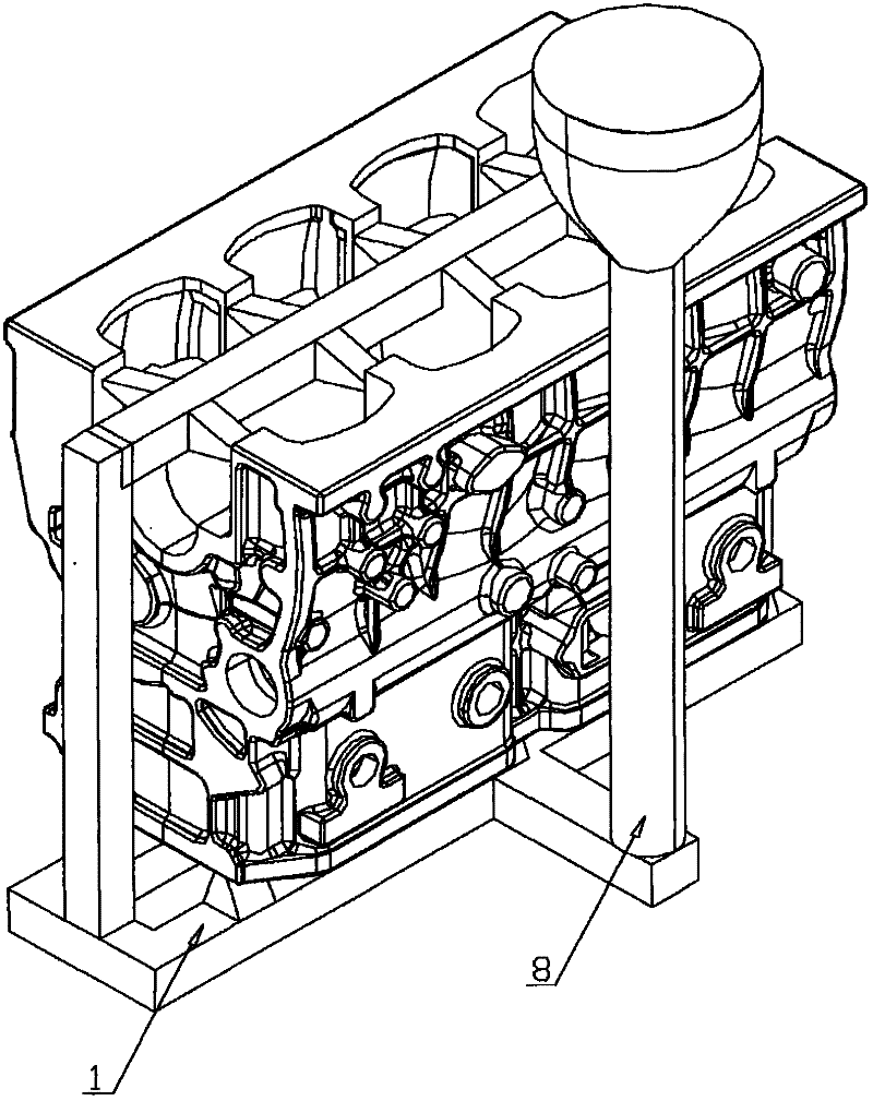 Novel technology for casting engine cylinder body by lost foam