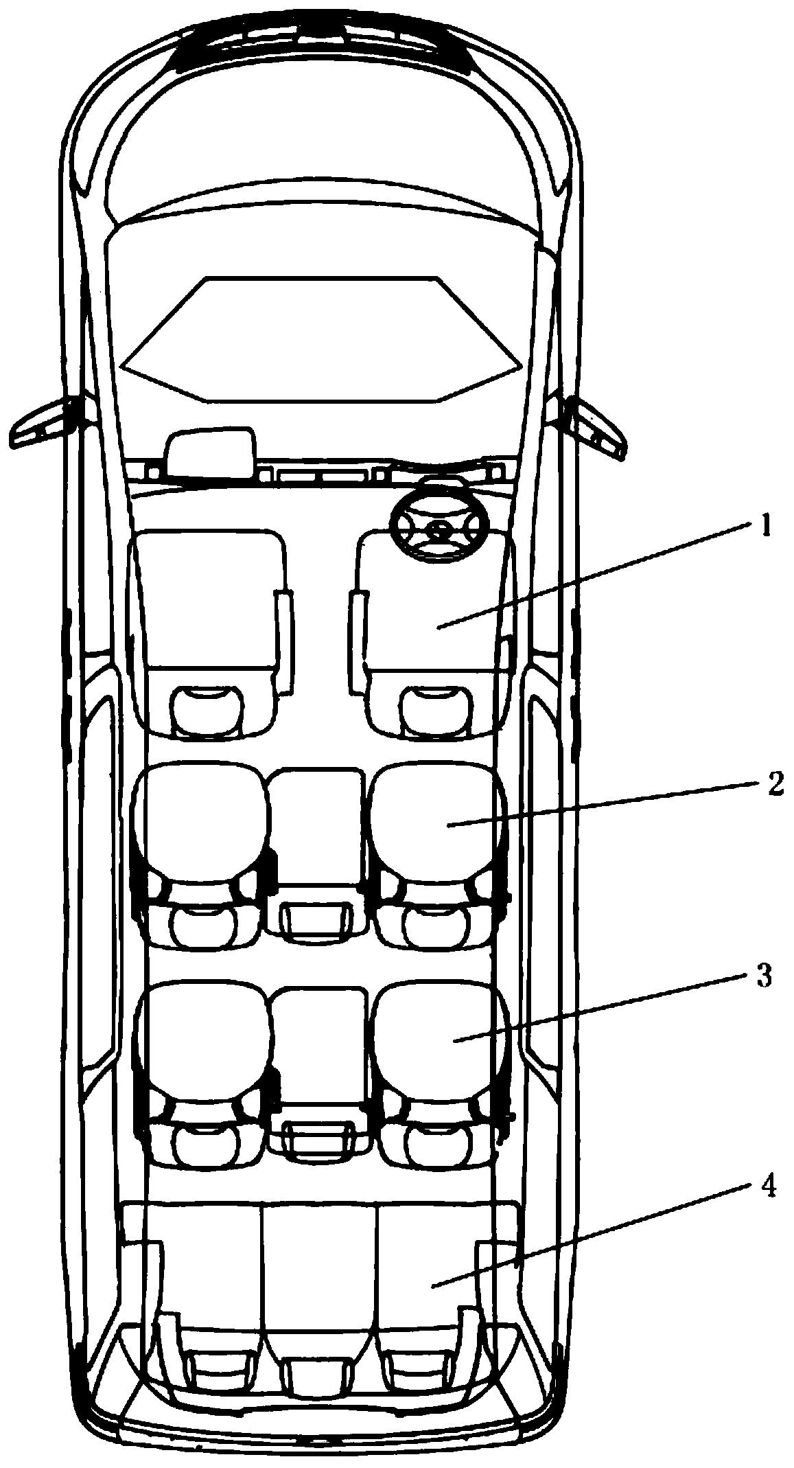 11-seat seat system for passenger car
