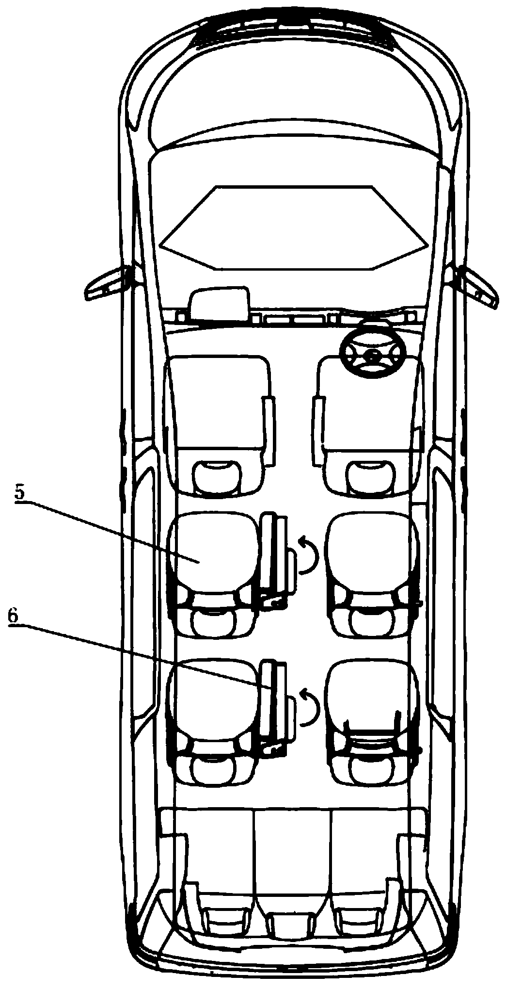 11-seat seat system for passenger car