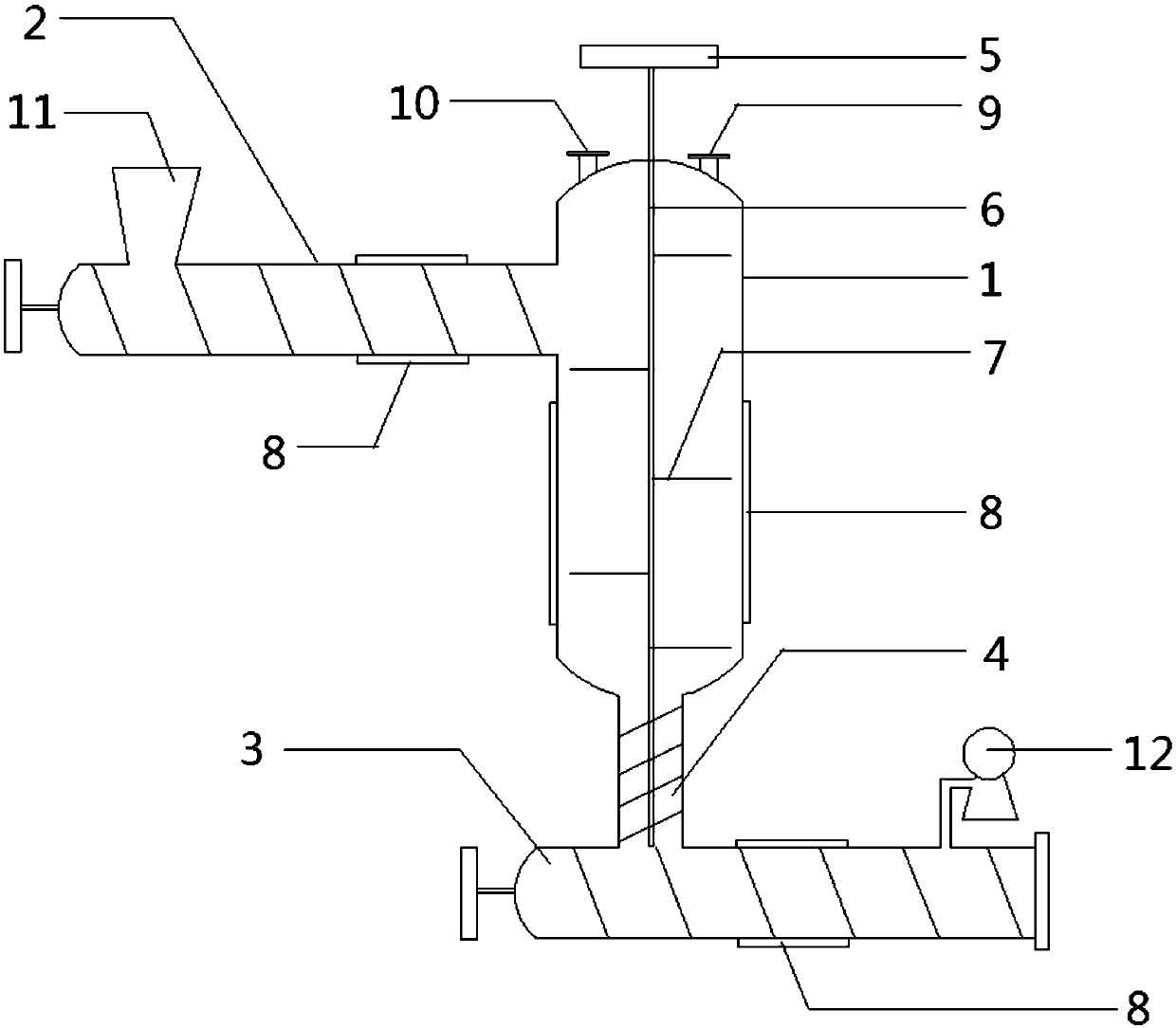 Screw extrusion-kettle type stirred combined reactor and application thereof