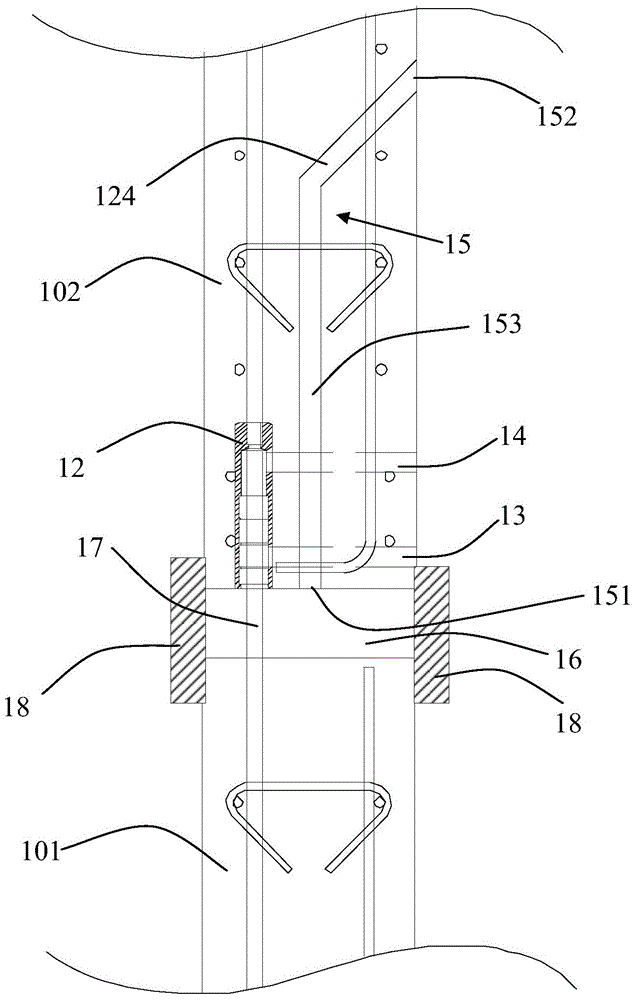 Detection method and detection structure for grouting density of prefabricated part