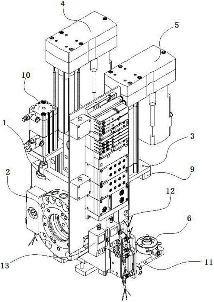 Full-automatic battery pack blocking and press fitting structure