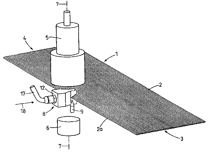 Device and method for separating threads out of a thread layer