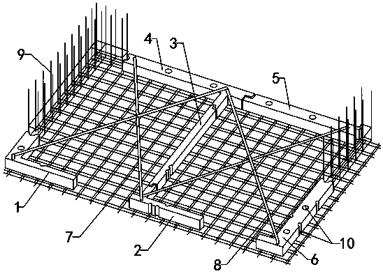 Construction method of fabricated water stop platform in kitchen and bathroom