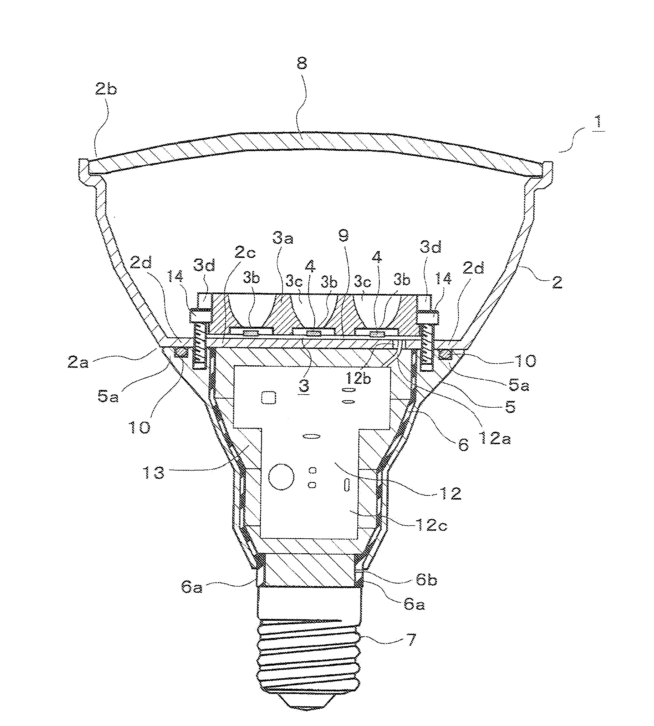 Light-emitting element lamp and lighting equipment
