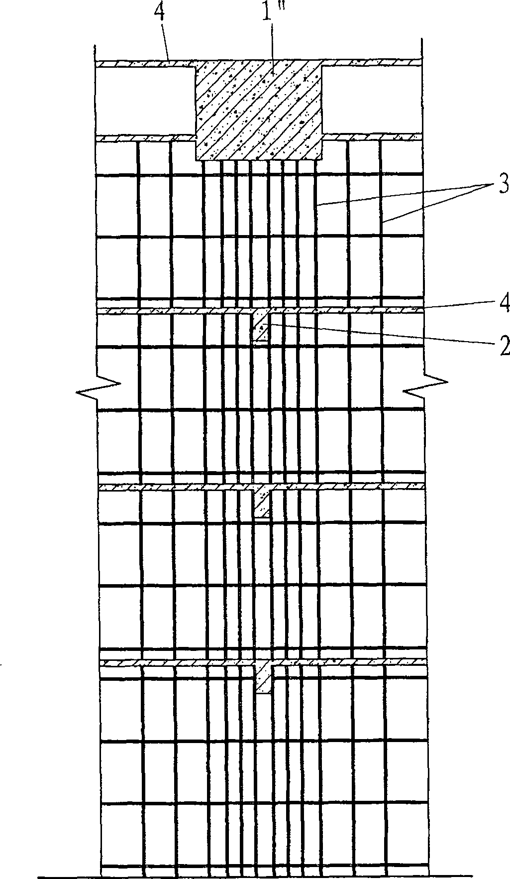 Construction method and construction technique for wide cross section beam formwork supporting system