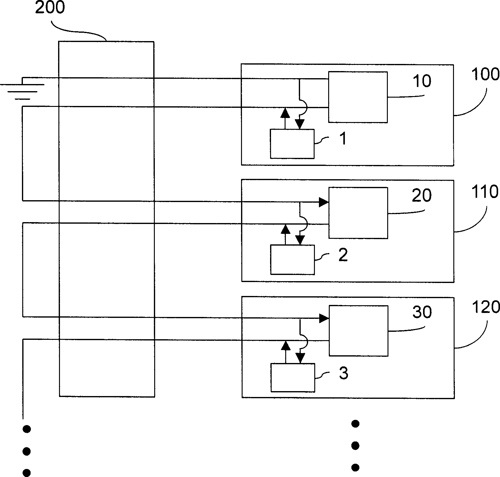 Circuit of cutter unit progressive starting-up of cutter server and its method