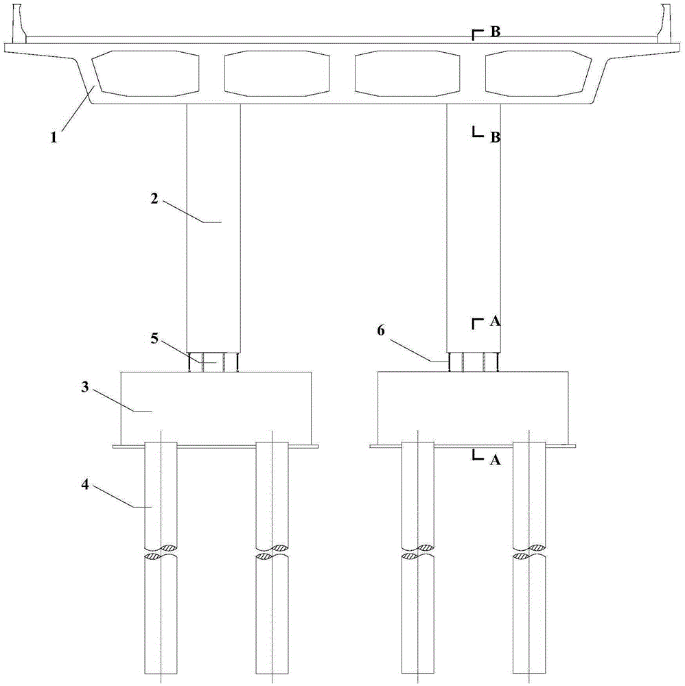 Double-column type swinging shock-insulation bridge pier structure system