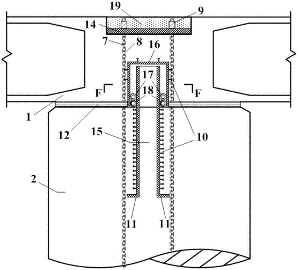Double-column type swinging shock-insulation bridge pier structure system