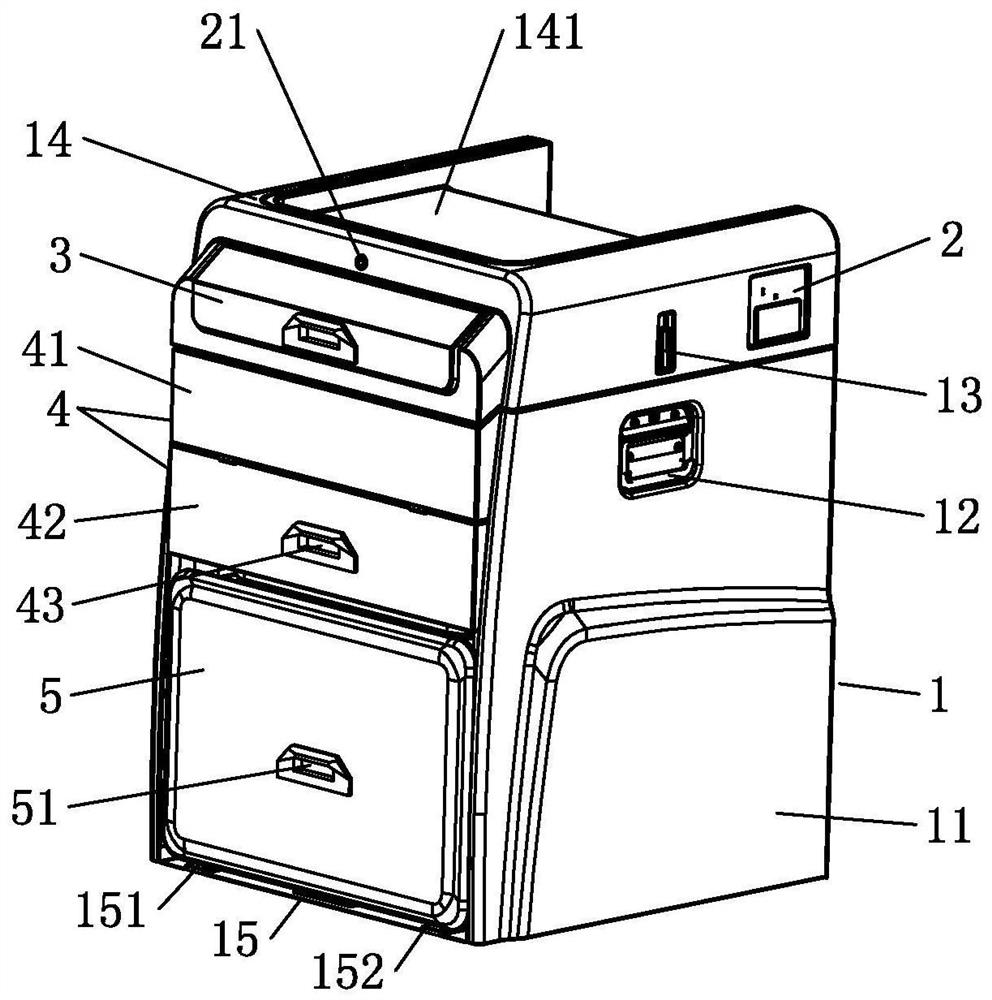 Multifunctional bedside cabinet and working principle thereof