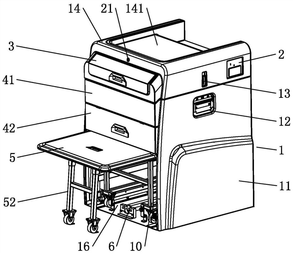 Multifunctional bedside cabinet and working principle thereof