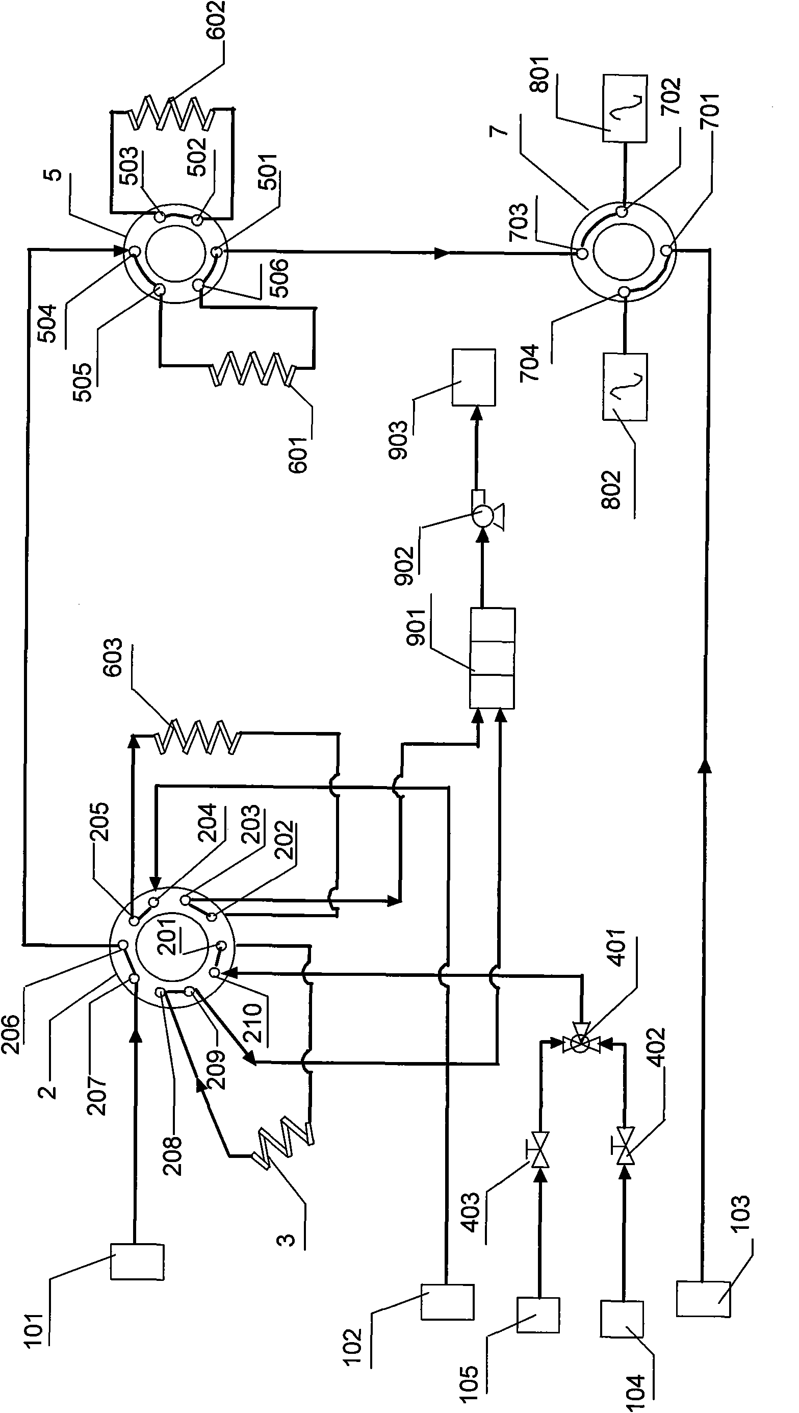 Device and method for detecting impurities in corrosive gas