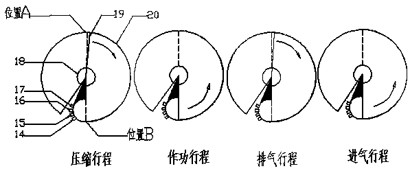 A variable compression ratio rotary engine with reciprocating arc motion