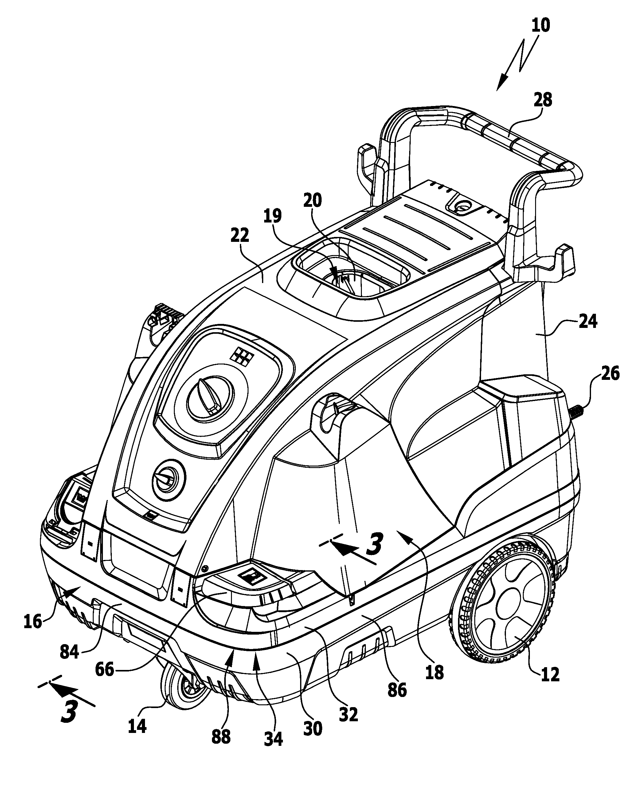 Heatable high-pressure cleaning device