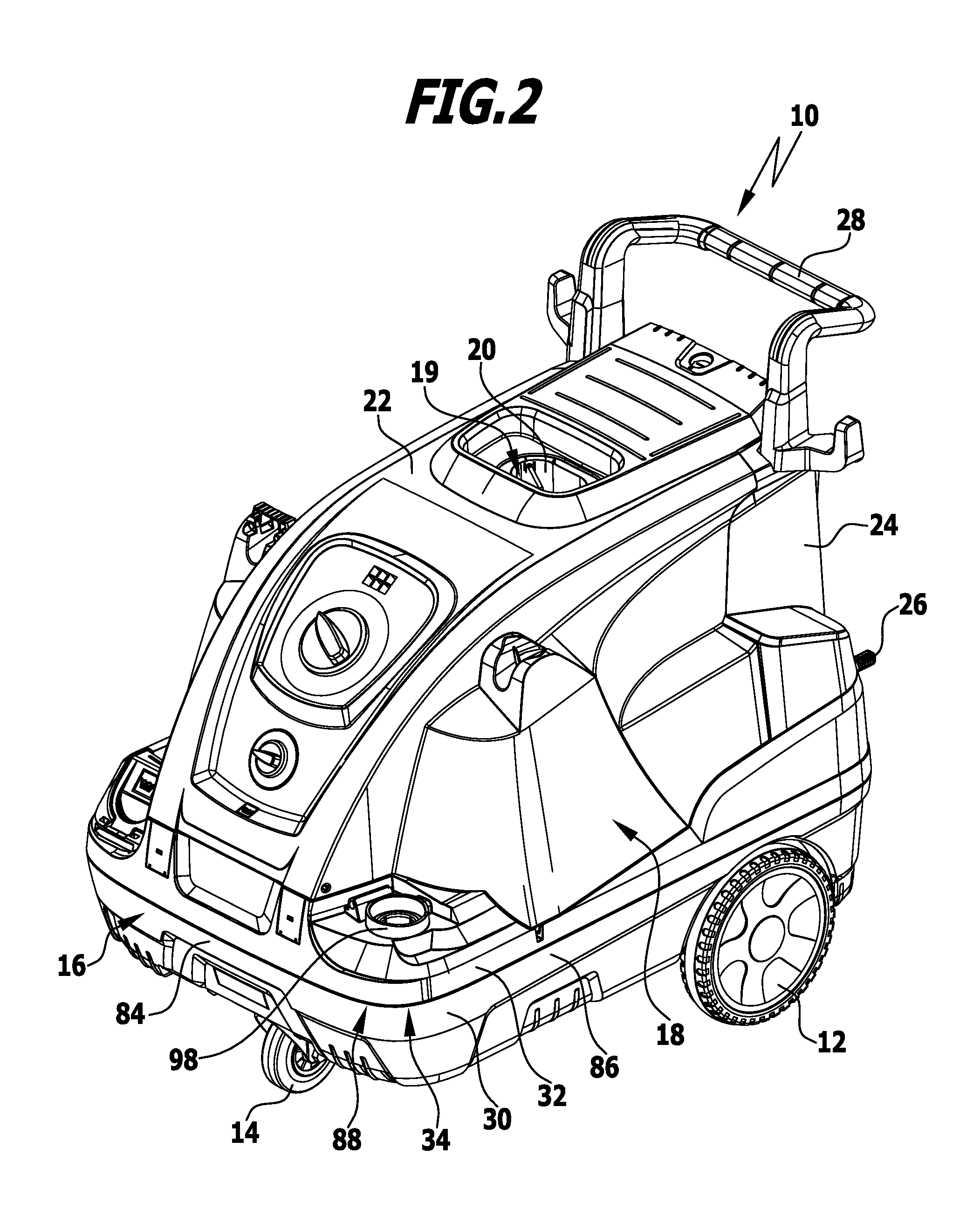 Heatable high-pressure cleaning device