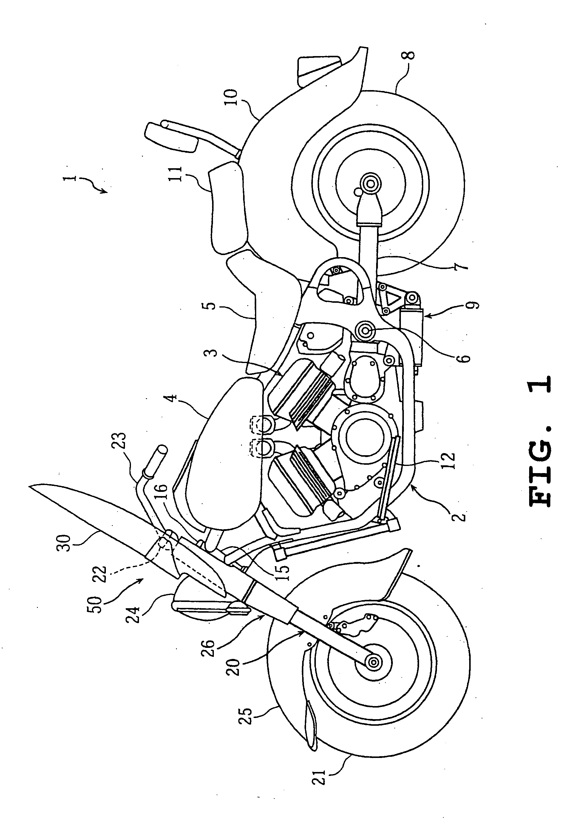 Windscreen device for motorcycle