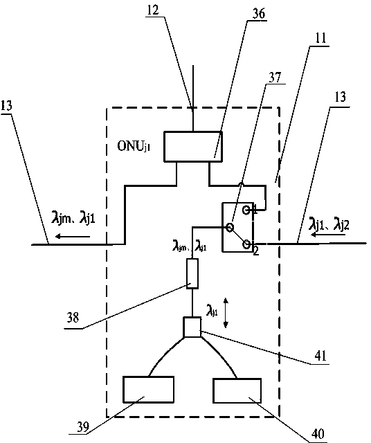 System and method for realizing same-wavelength uplink and downlink isolation and grading protection functions of colorless wavelength division multiplexing optical access network