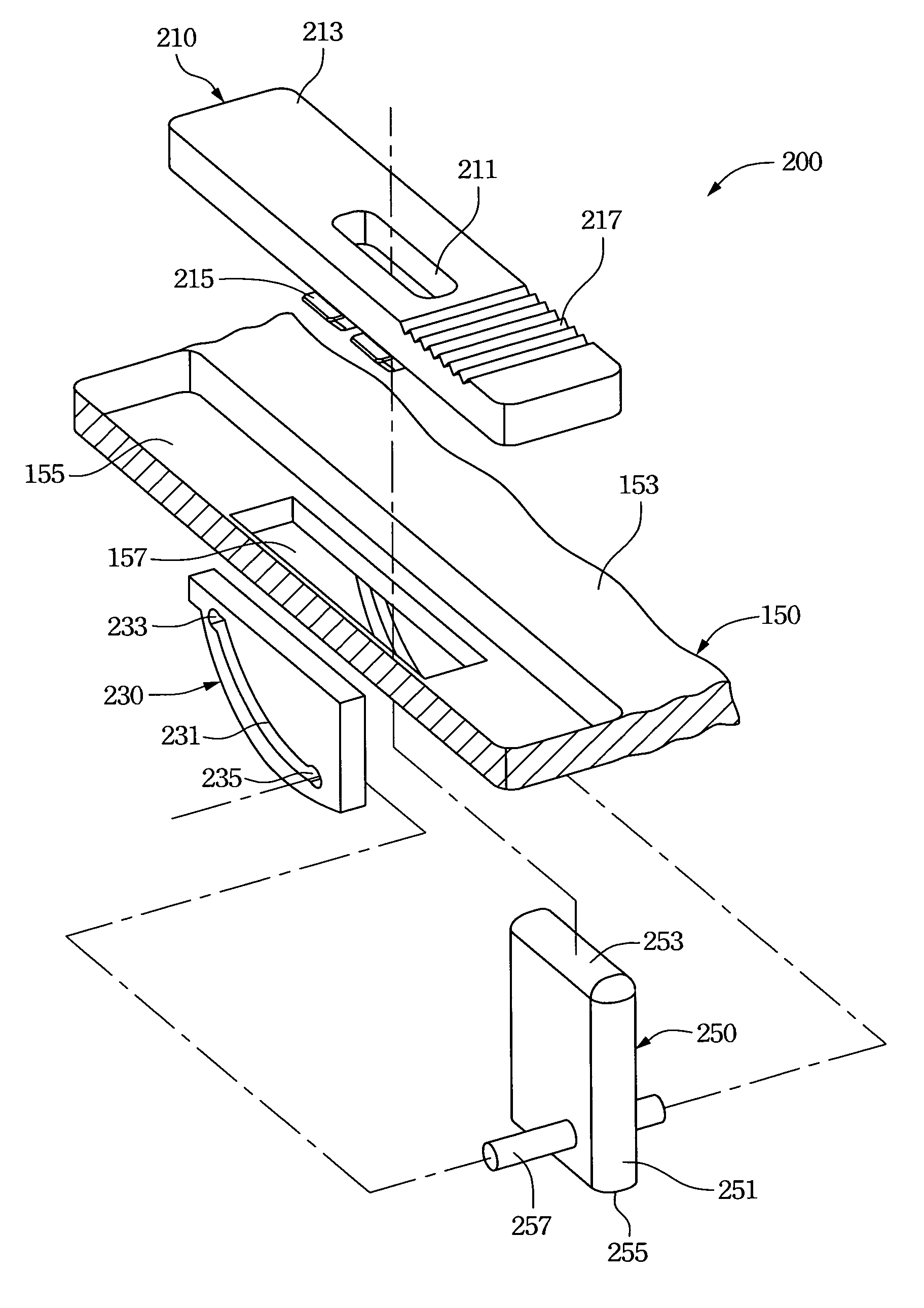 Extensible base pad module and electrical device with the same