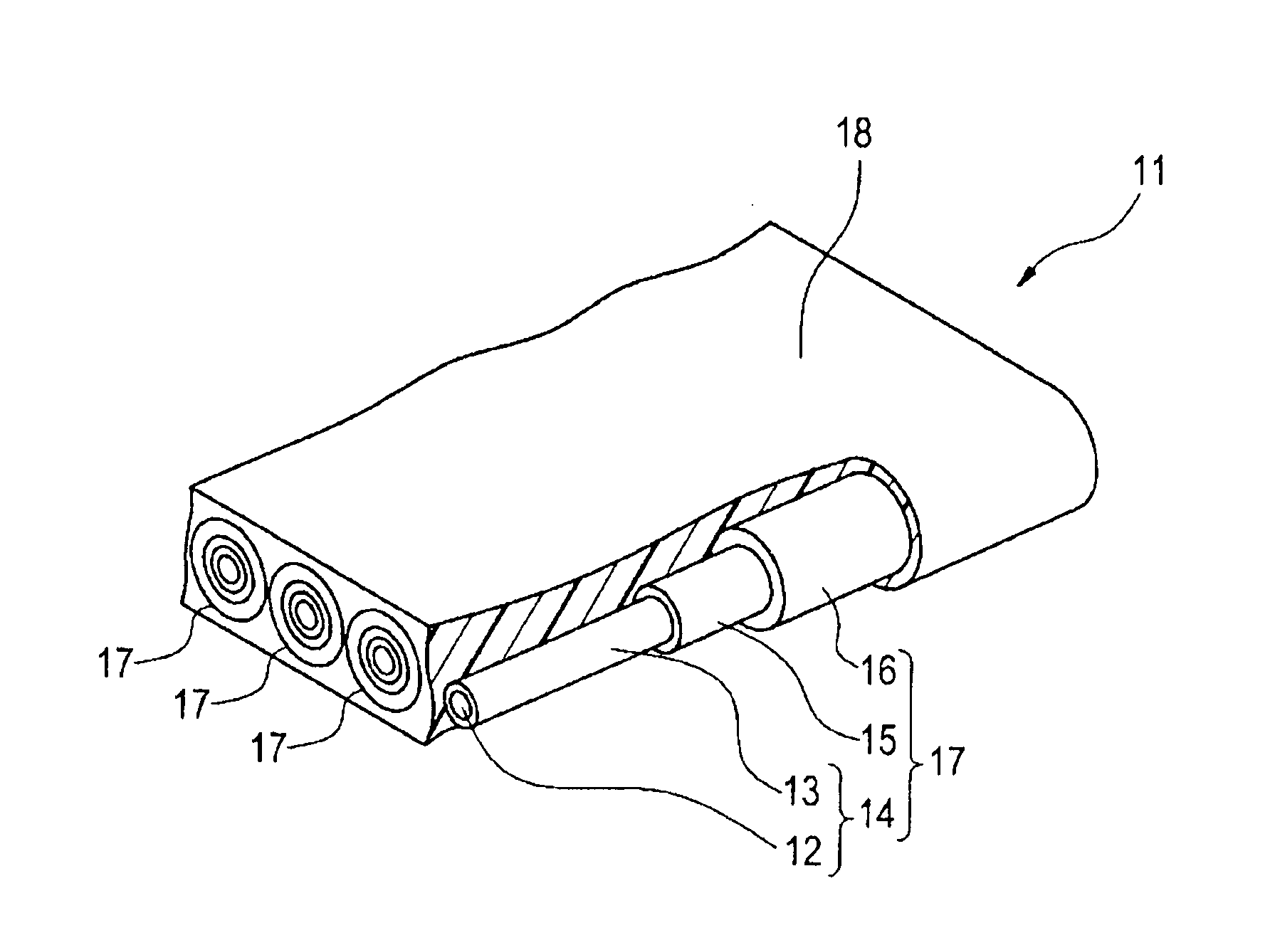 Optical fiber ribbon for wiring of equipment and connector-attached optical fiber ribbon for wiring of equipment