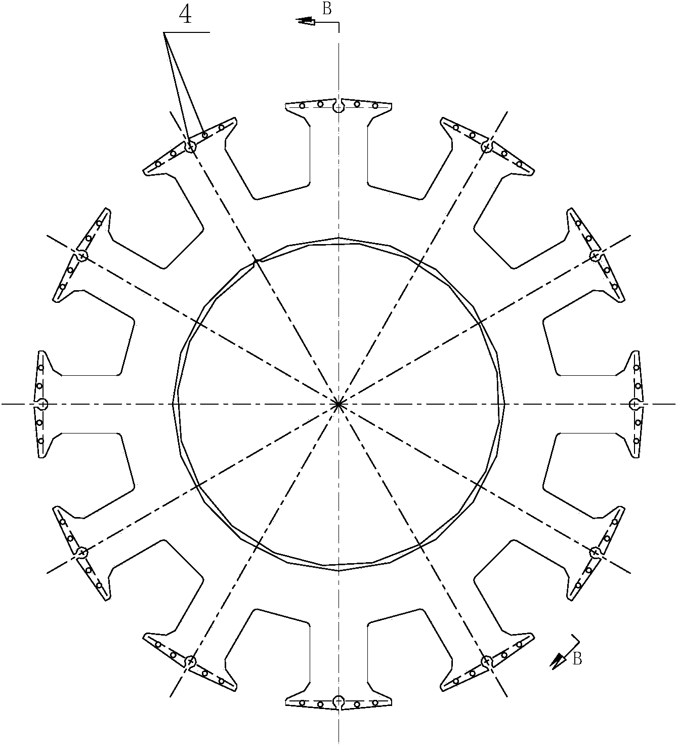 Method for processing high-speed generator rotor core assembly