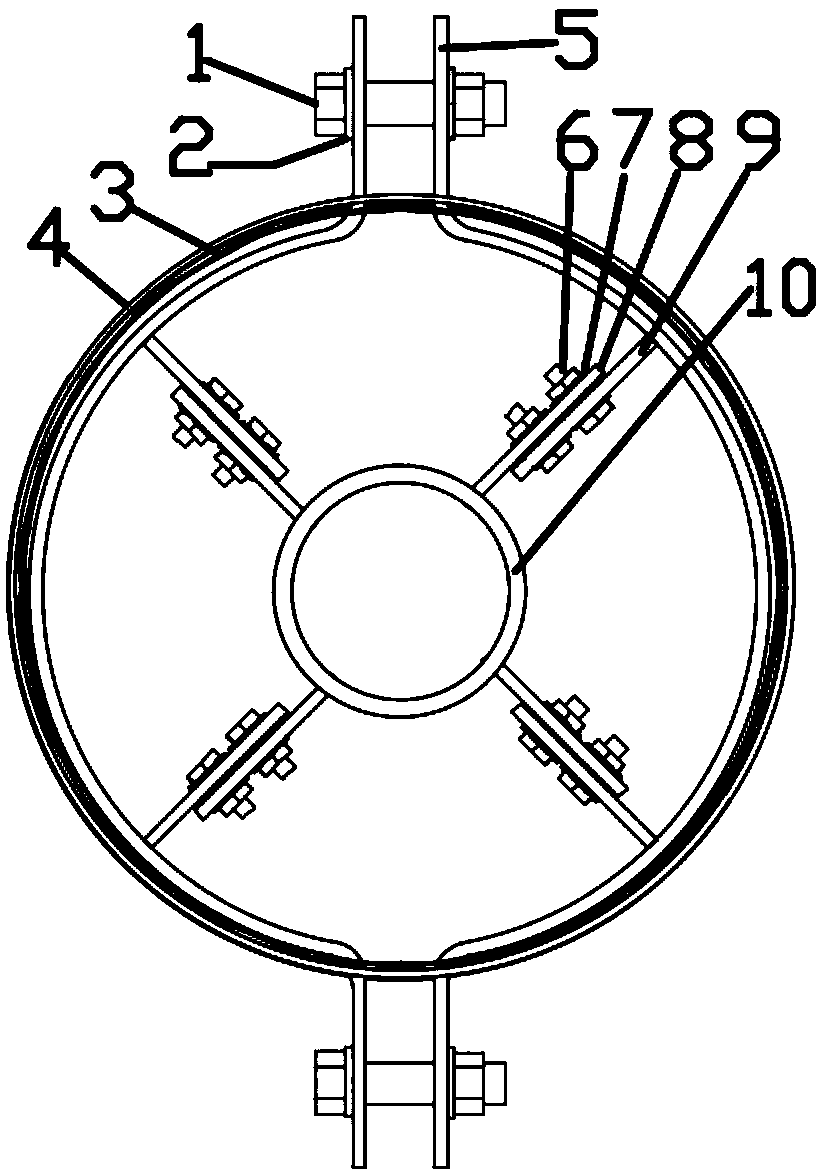 Pipe person protection adjusting type supporting and fixing device