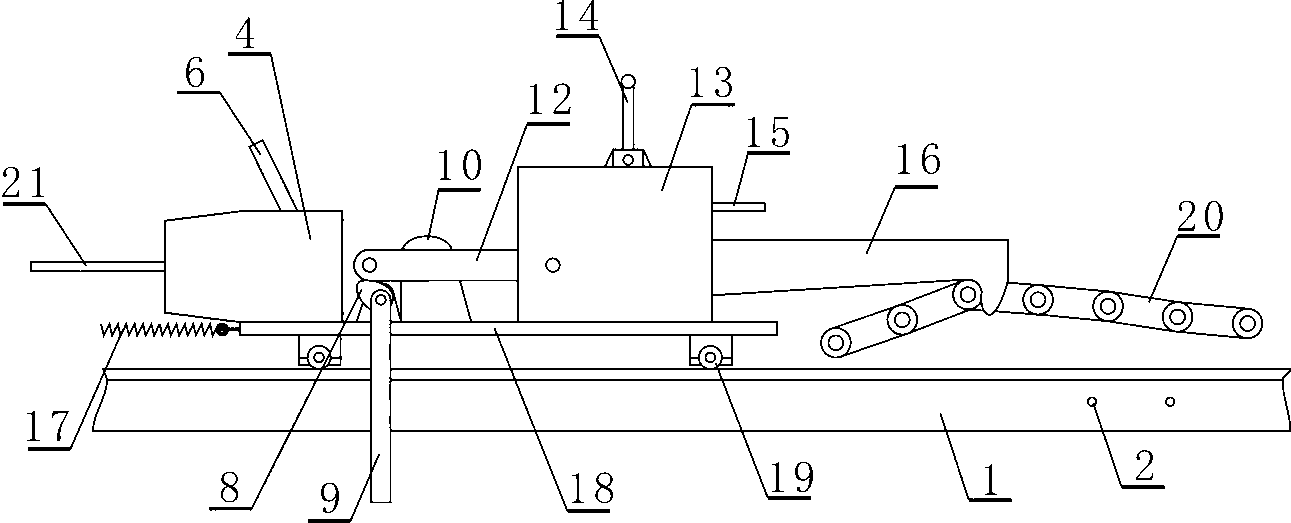 Metal cold-drawing device with automatic unhooking function