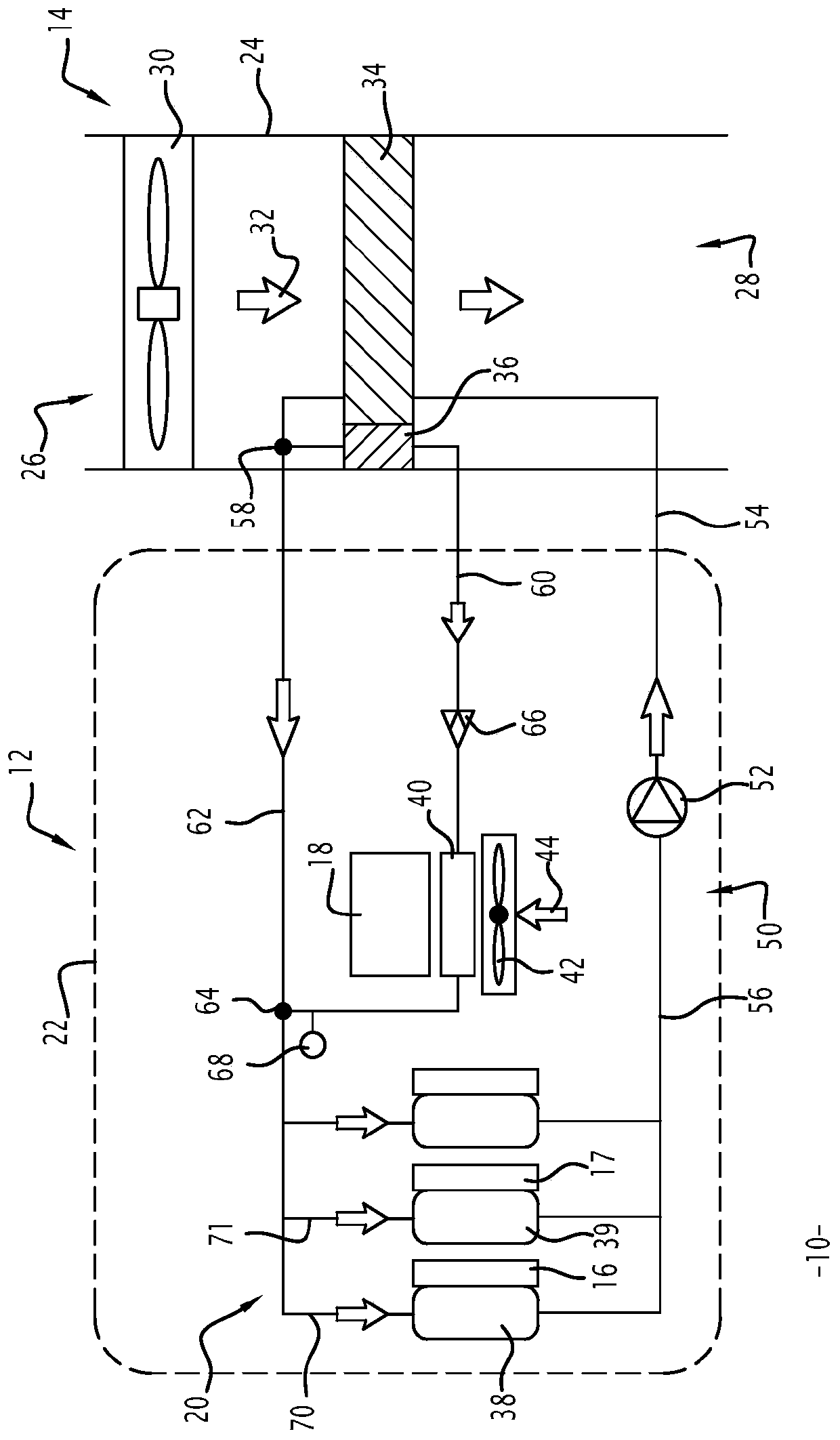 Railway vehicle traction box with cooling system, method of application and railway vehicle