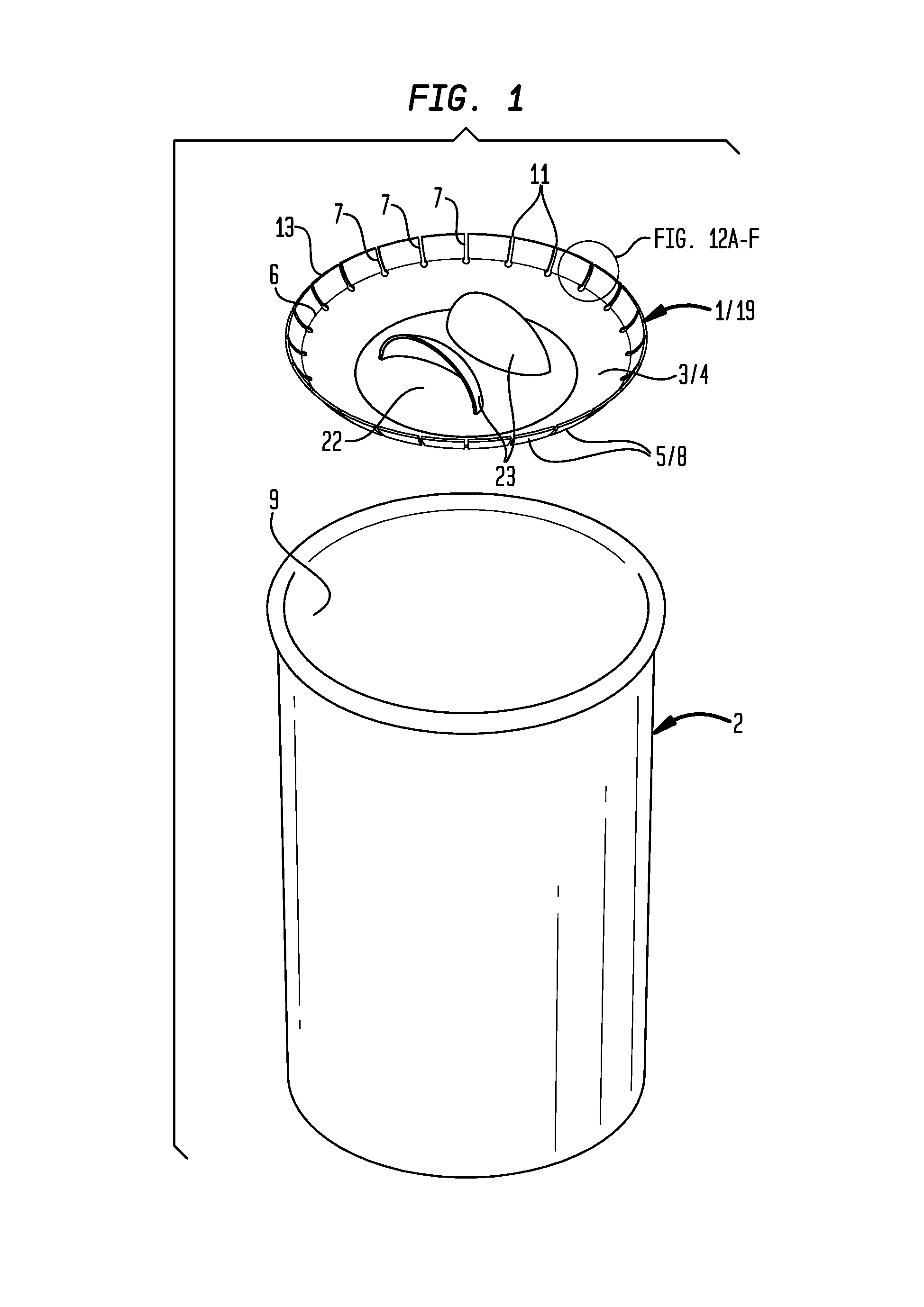 Fluid flow control device for a container