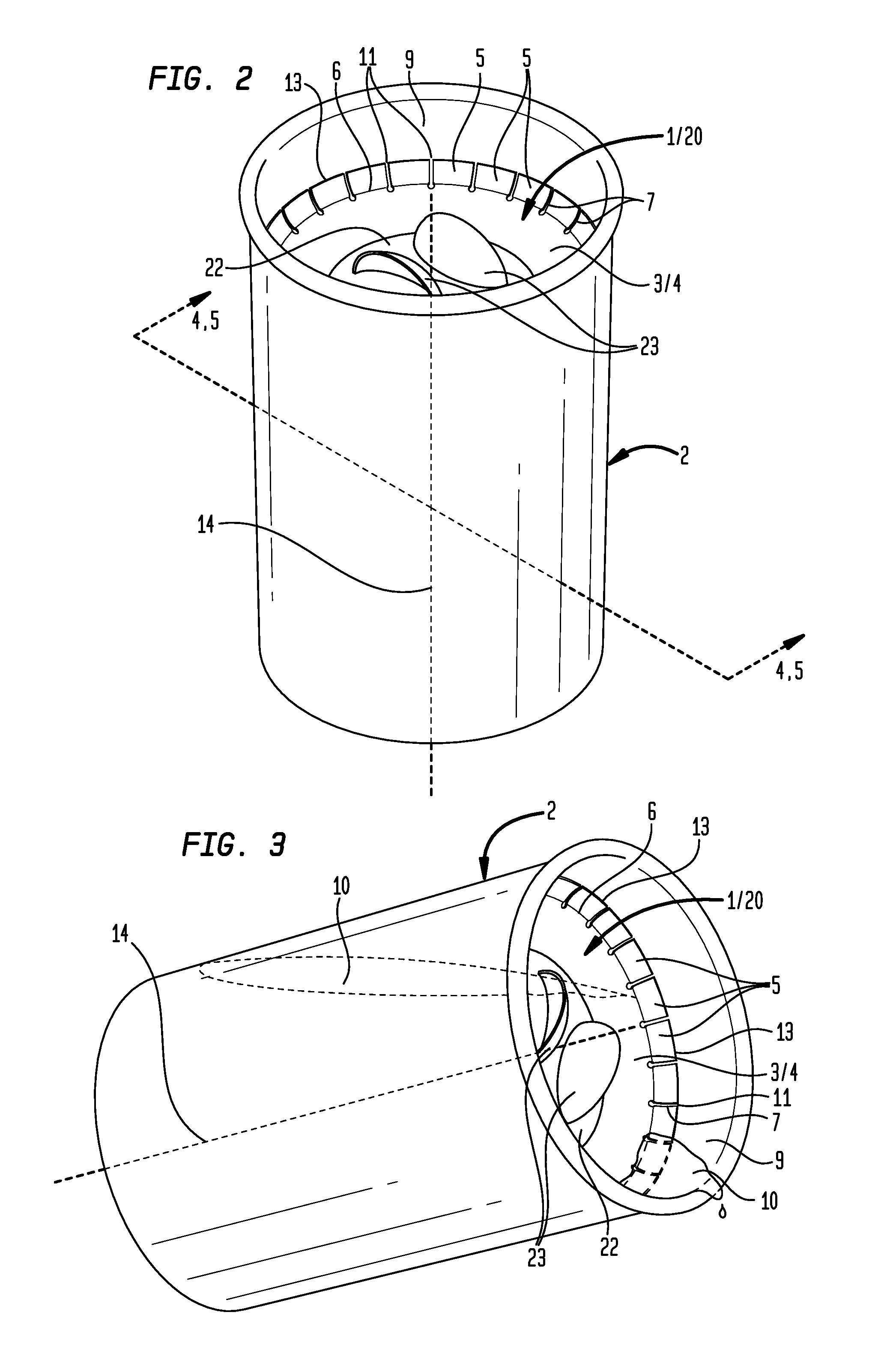 Fluid flow control device for a container