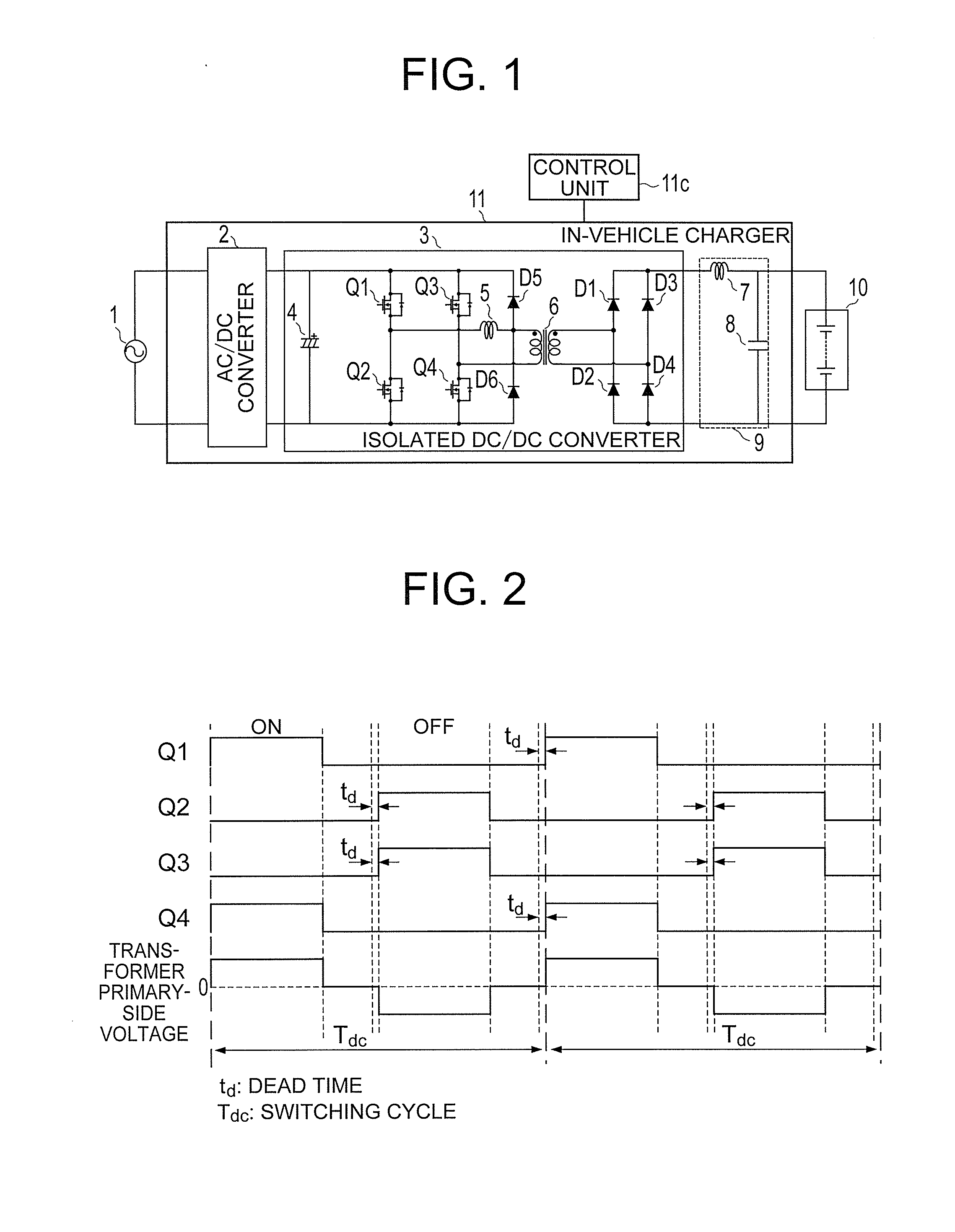 In-vehicle charger and surge-suppression method in in-vehicle charger