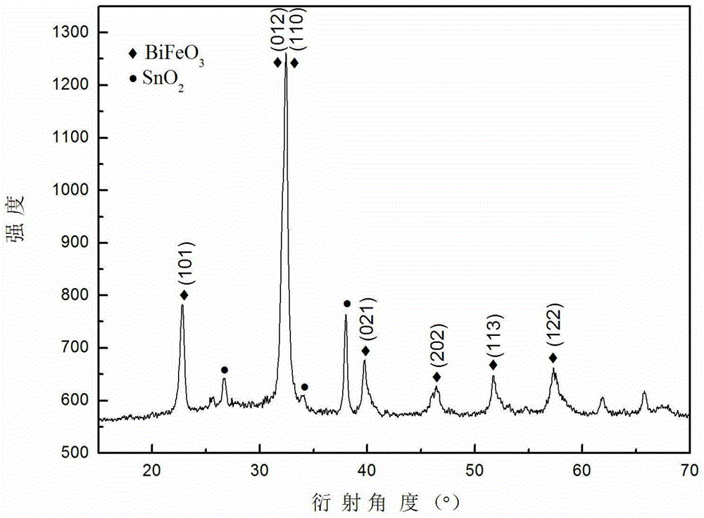 Bi0.9Er0.1Fe1-xCoxO3 film with high ferromagnetism and ferroelectricity, and making method thereof