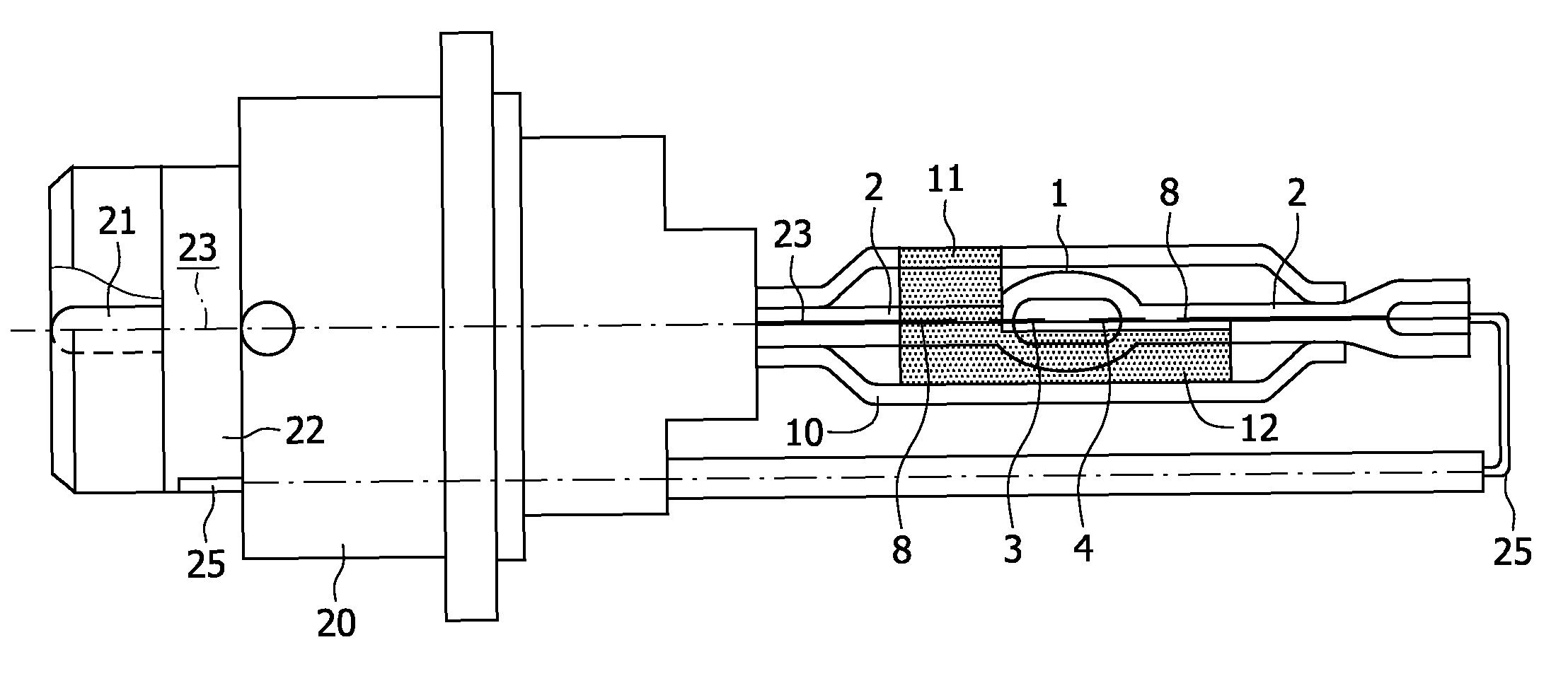 Electric lamp with light-absorbing coating, precursor suspension for such a coating and method of making such a lamp