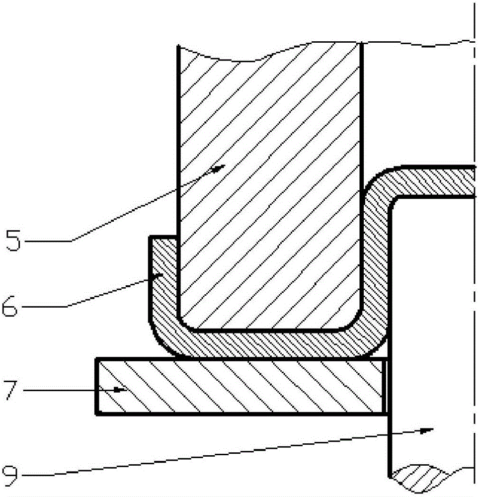 Drawing and forming method for deep cylindrical piece and mould thereof