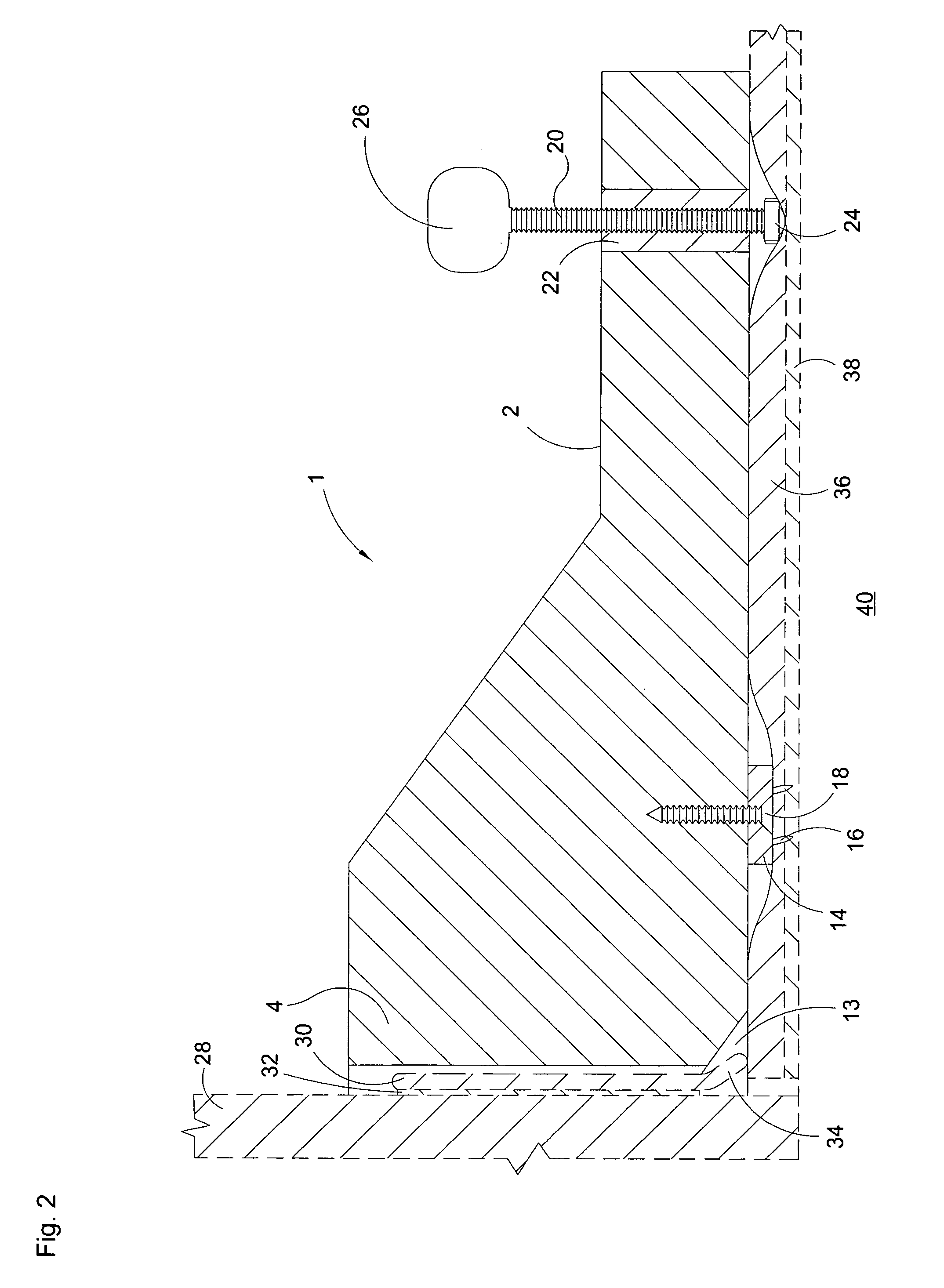 Cove base molding clamp