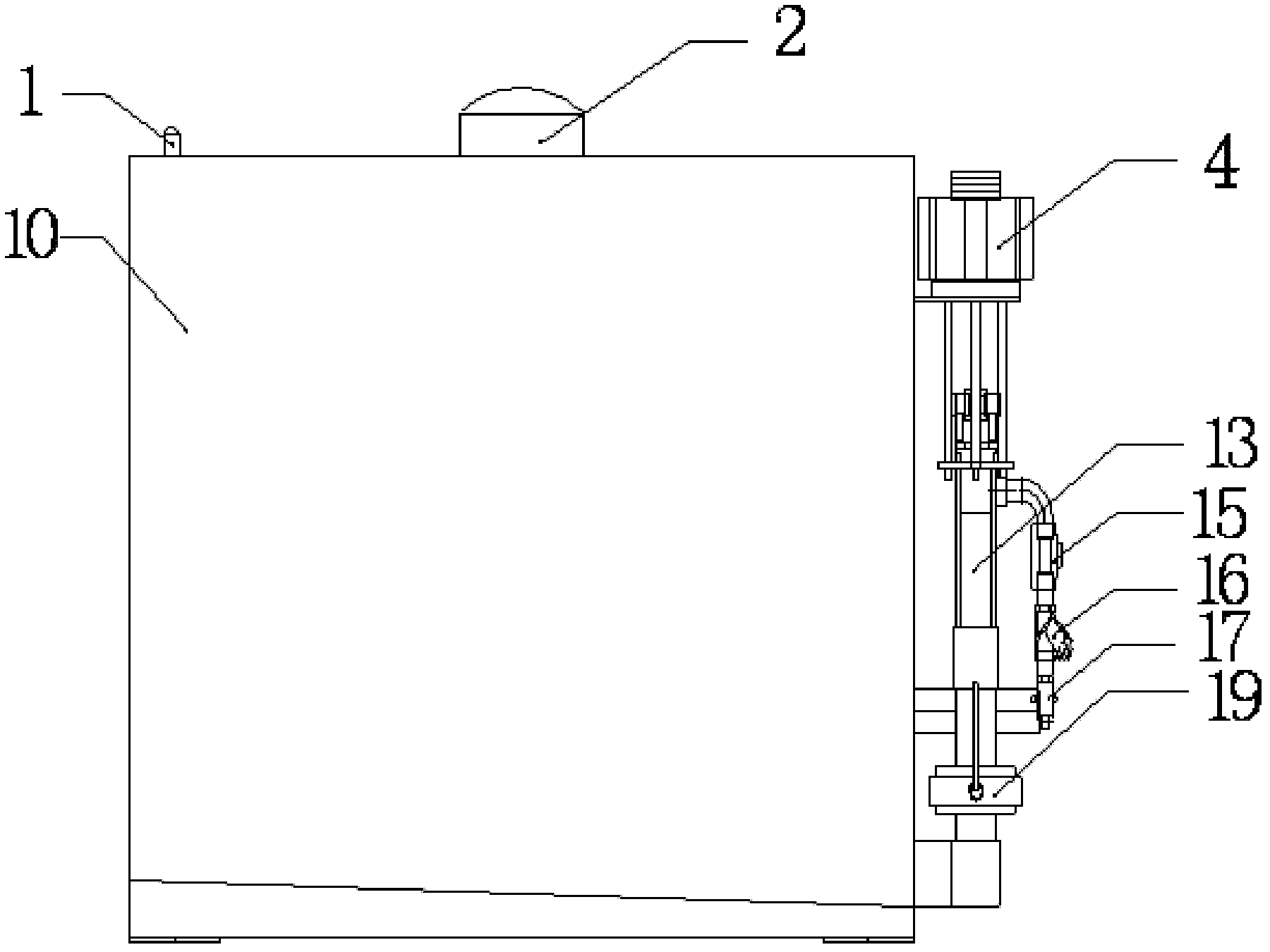On-site mixed loading emulsion explosive filling device