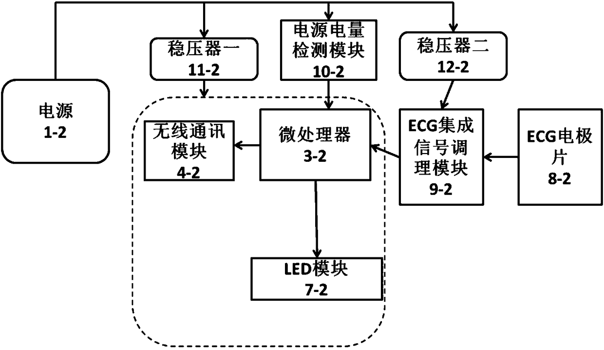 Wearable mother-son electrocardio detection device and method