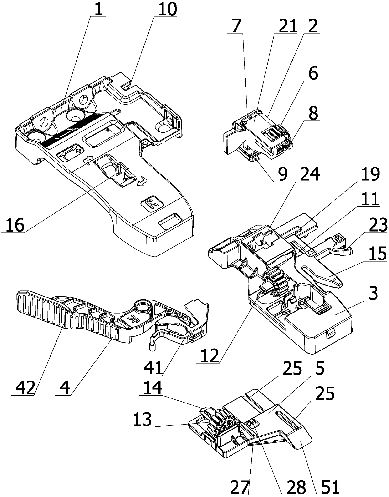 Drawer and slide rail modularization adjustment front connecting device