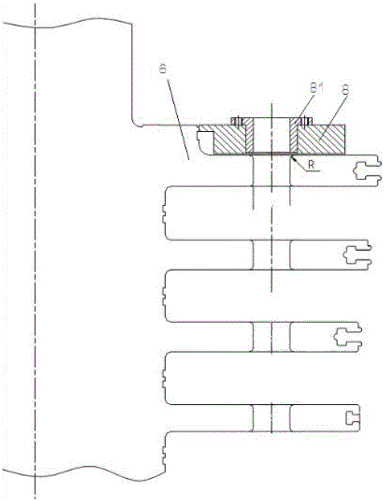 Turbine rotor disk balance hole machining method and machining tool