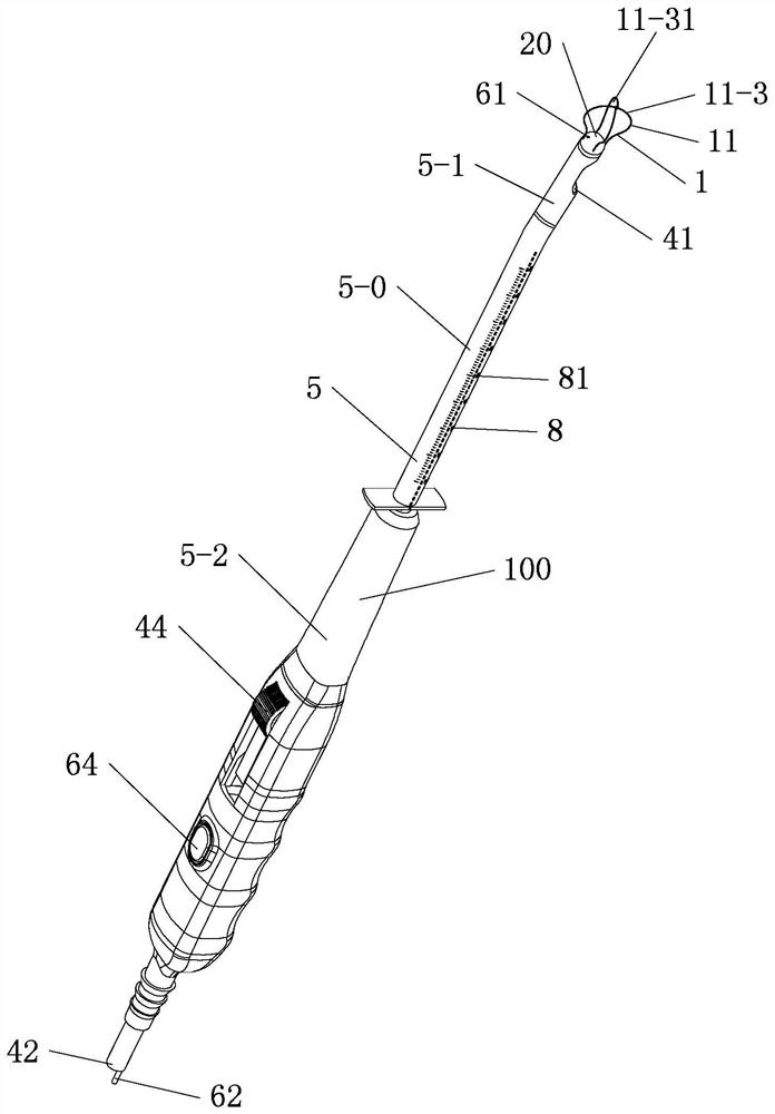 Direct-view induced abortion uterine curettage device and system