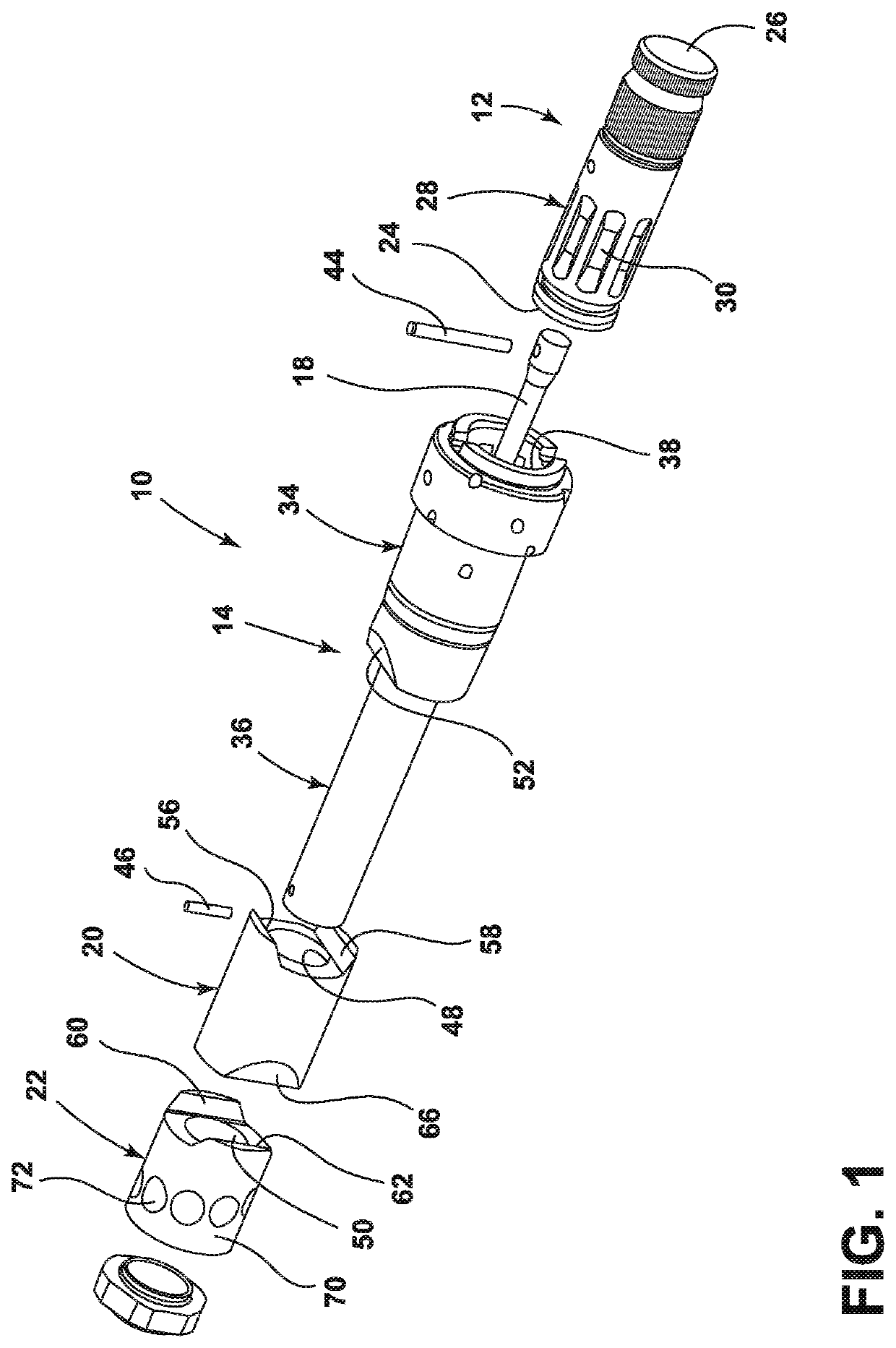 Coupled steering gear shaft