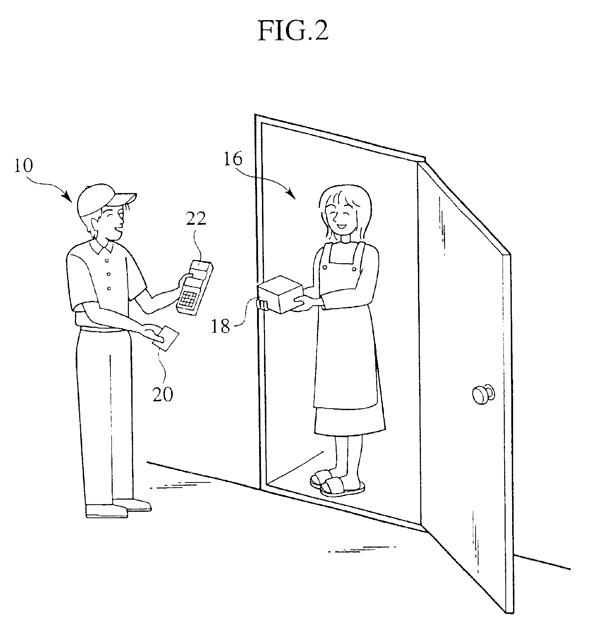 Card payment method and card payment system for door-to-door delivery