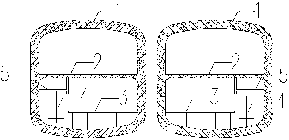 Subway station structure built by pipe jacking process and construction method thereof